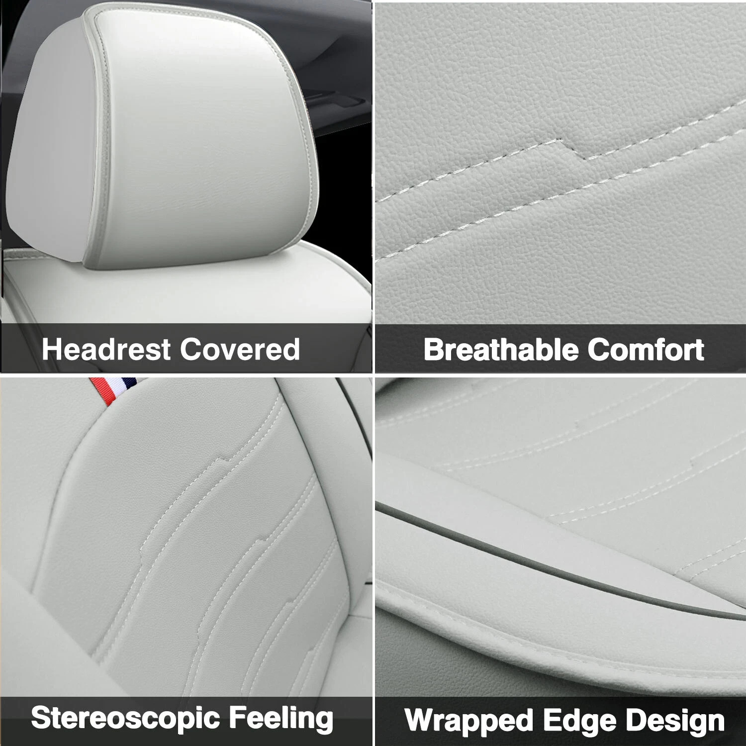 Leather Seat Covers Front Cushion For Hyundai Elantra Tucson Sonata Accent Kona