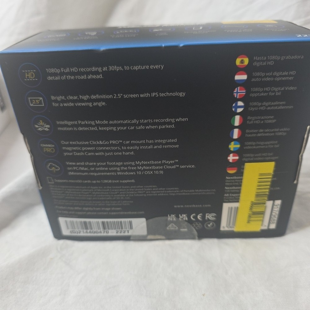 Nextbase 222 Full HD Car Dash Cam Camera (BVQ)