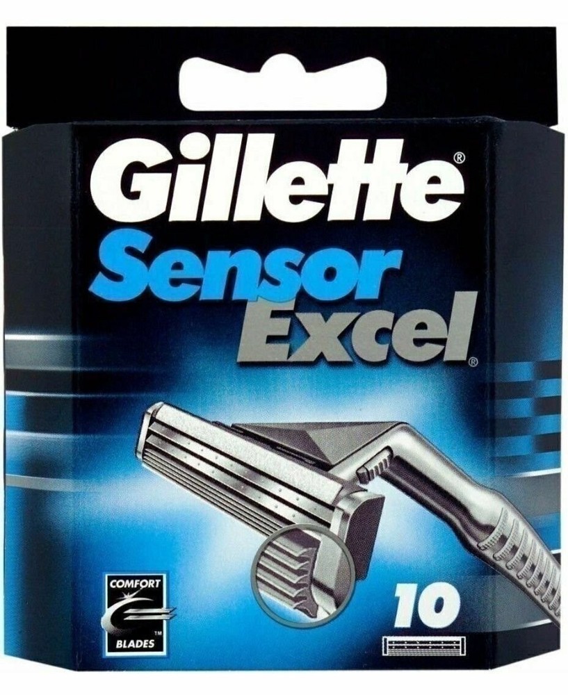 Gillette Sensor Excel Razor Blades - 10 Cartridges