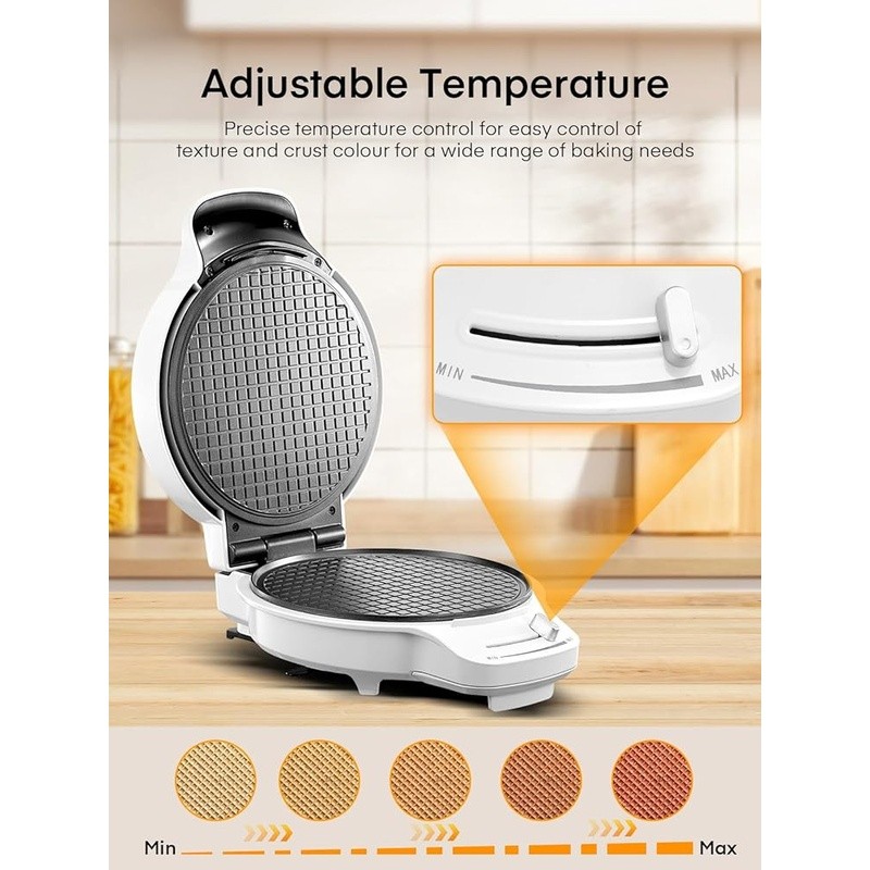 Non-Stick Waffle Cone Maker Adjustable Temperature Double-Sided Efficient Baking