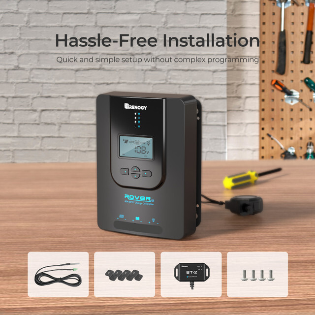 Renogy Rover 40A 12V/24V MPPT Solar Charge Controller LCD Regulator for Battery