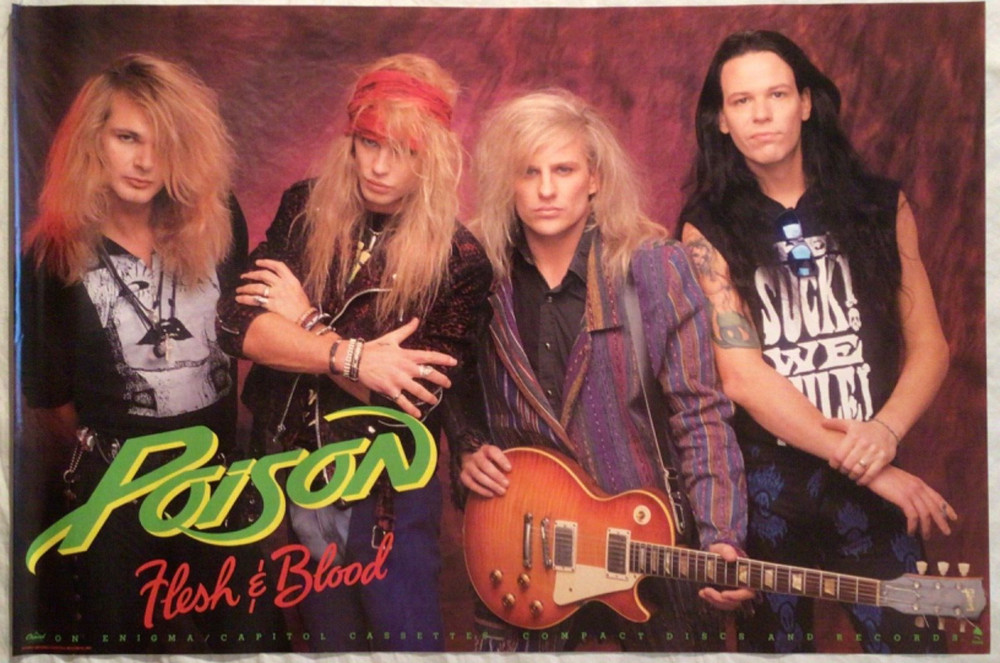 Poison 1990 Promo Poster Flesh & Blood