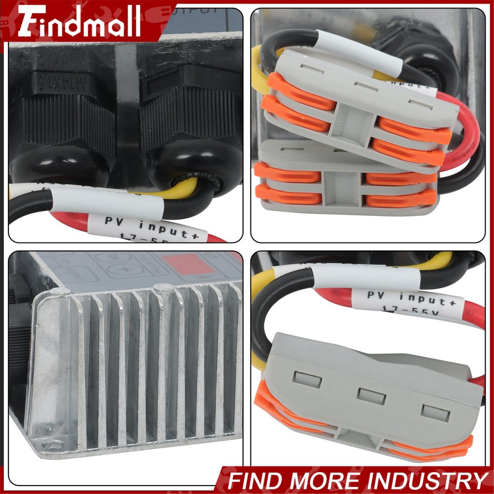 Findmall 400W Solar Battery Charge Controller Boost MPPT Voltage Adjustable