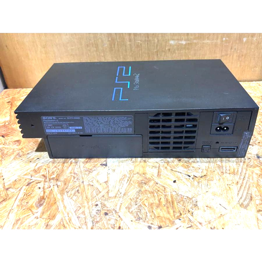 Sony PlayStation 2 PS2 SCPH-30000 Black Console Tested w/ Box, Software, etc.