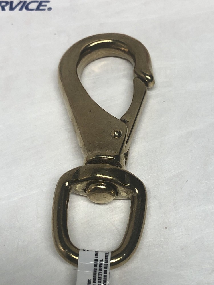 Solid Brass Bronze Quick Snap 140lbs -Snap Swivel-Rigging-Boating-4 1/2" Overall