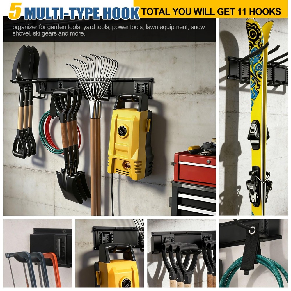 14Pack Garage Tool Organizer Wall Mount, 49.5'' 49.5''-14Pack