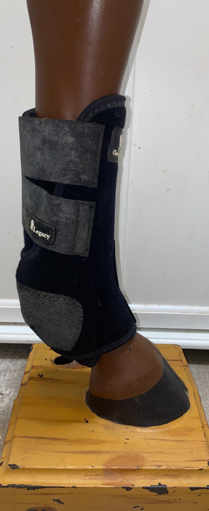 CLASSIC EQUINE LARGE FRONT BLACK SPORT BOOTS SMB