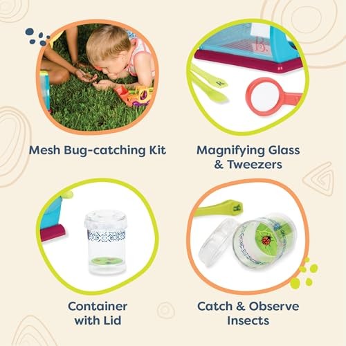 – Bug Bungalow Insect Catching Kit with Mesh Case, Magnifying Bug Catching Kit