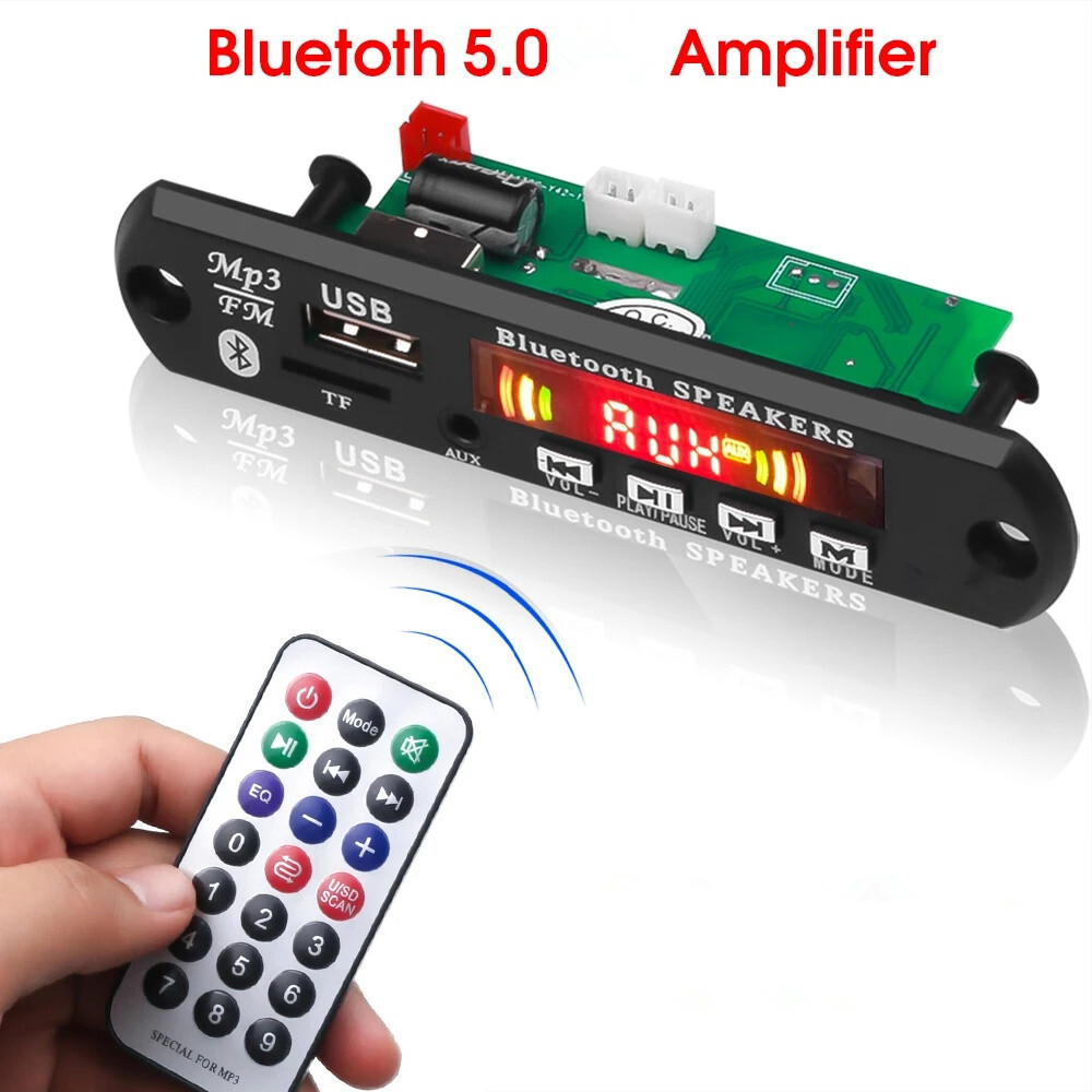 Bluetooth 5.0 2x25W Amplifier MP3 Decoder Board Car Radio Module Music Player
