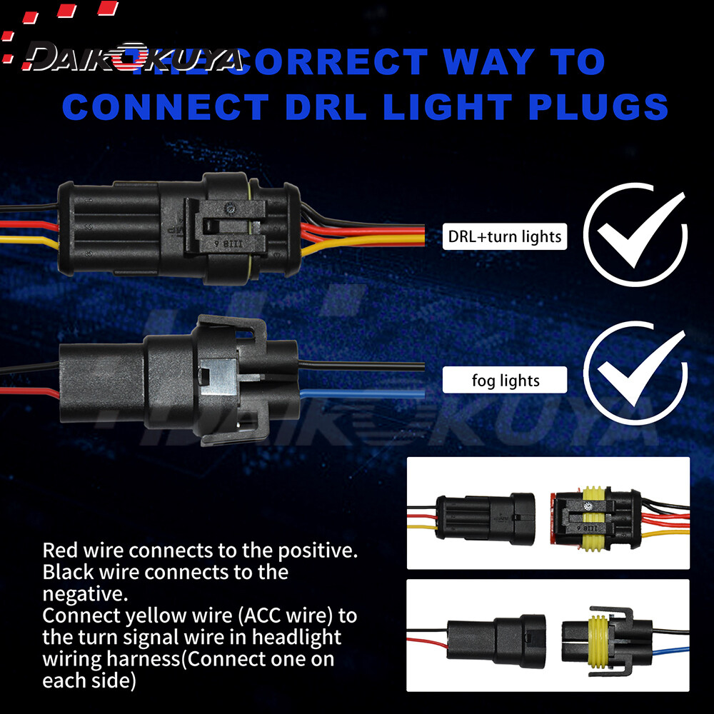 For 2004 2005 2006 Ford F-150 LED Fog Lights+DRL Front Bumper Turn Signal Lamps