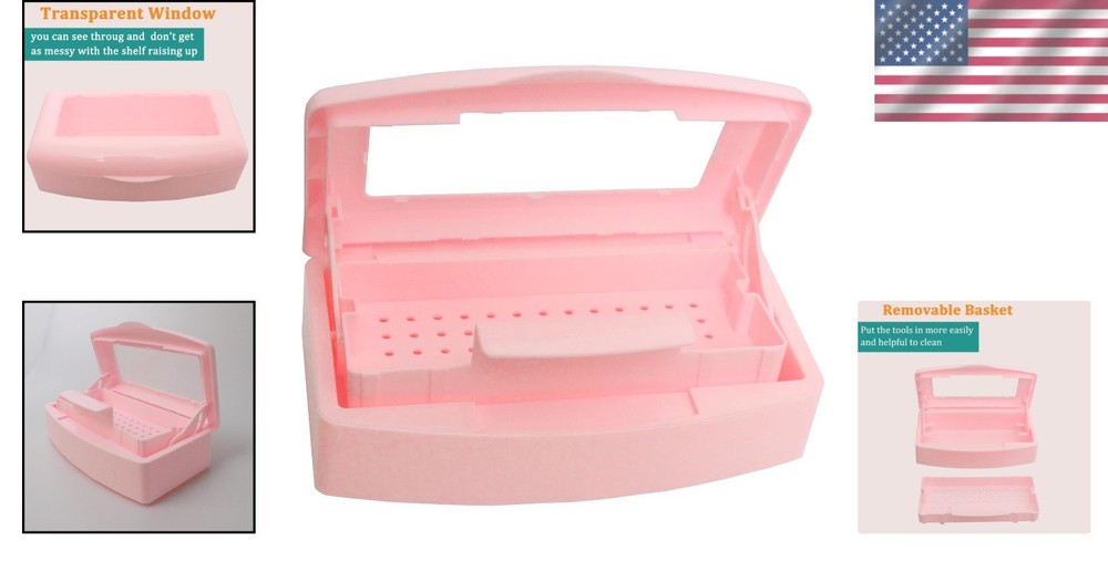 Compact Plastic Sterilization Tray for Tweezers & Nail Tools - Ideal for Salons