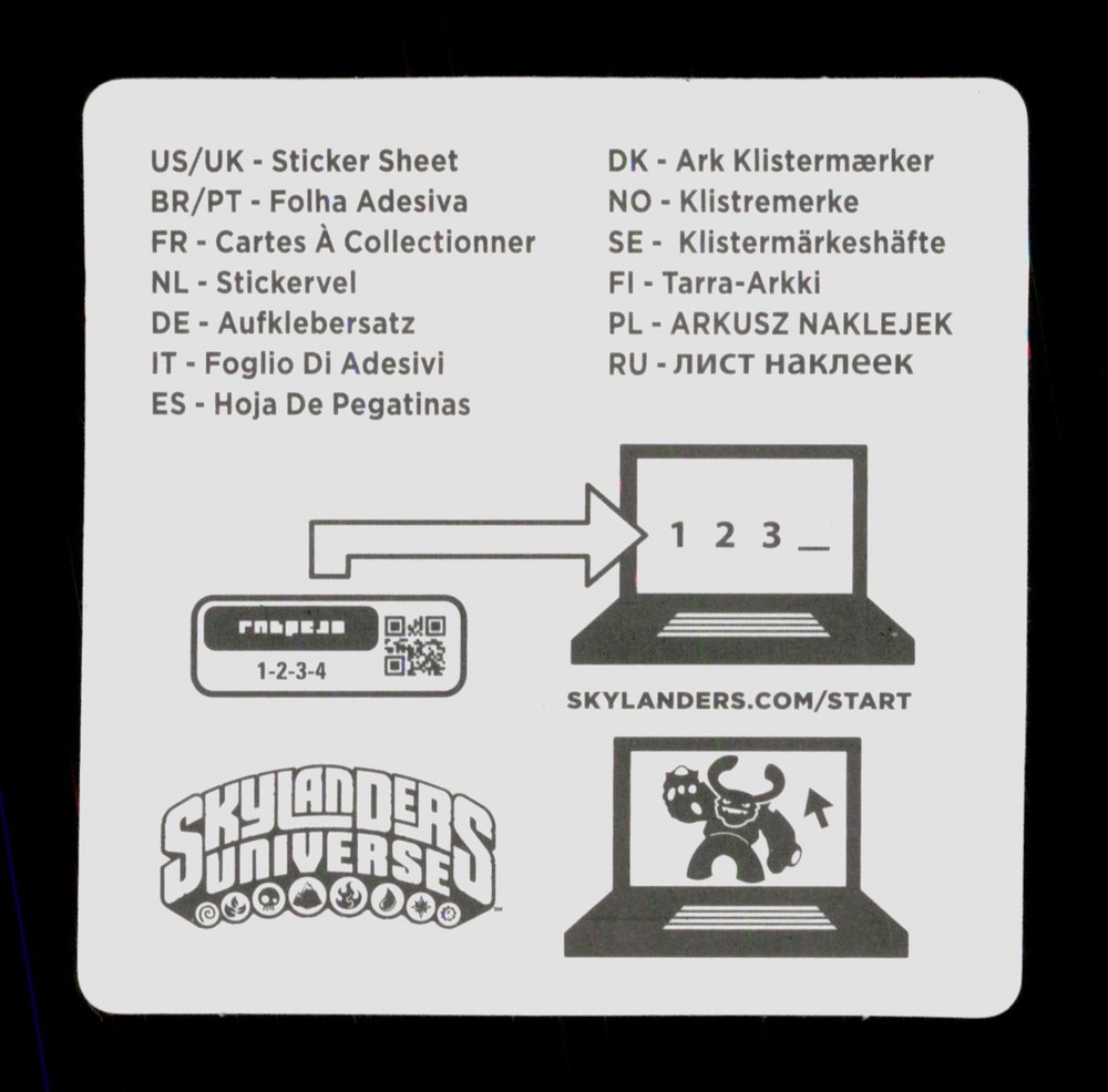 Trigger Happy Skylanders Giants 2012 Activision Sticker