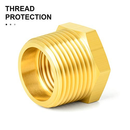 12PCS Brass Hex Bushing Fitting Kit Hex Bushing 1/4" - Hex Bushing Kit（12Pcs）