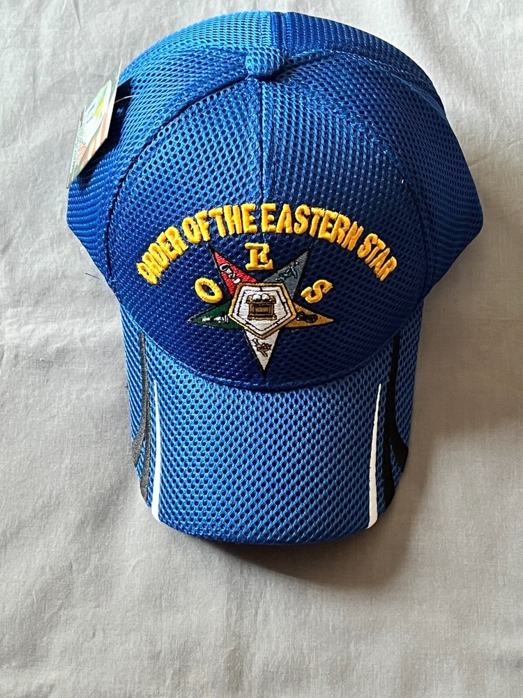 Blue Order Eastern Star OES Mesh Baseball Adjustable Hat Cap Masonic NEW!