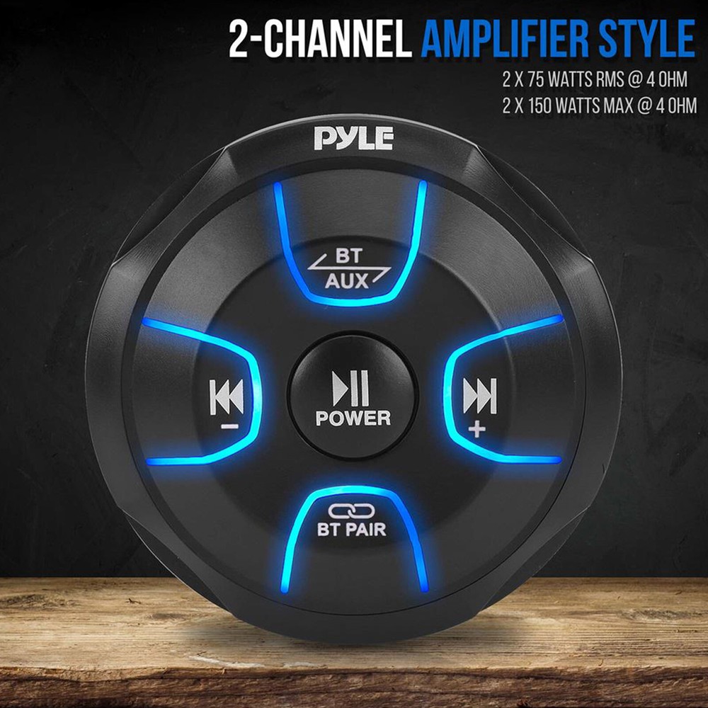 Pyle PLMRBT19 Waterproof Amplified Bluetooth Audio Receiver Remote Controller