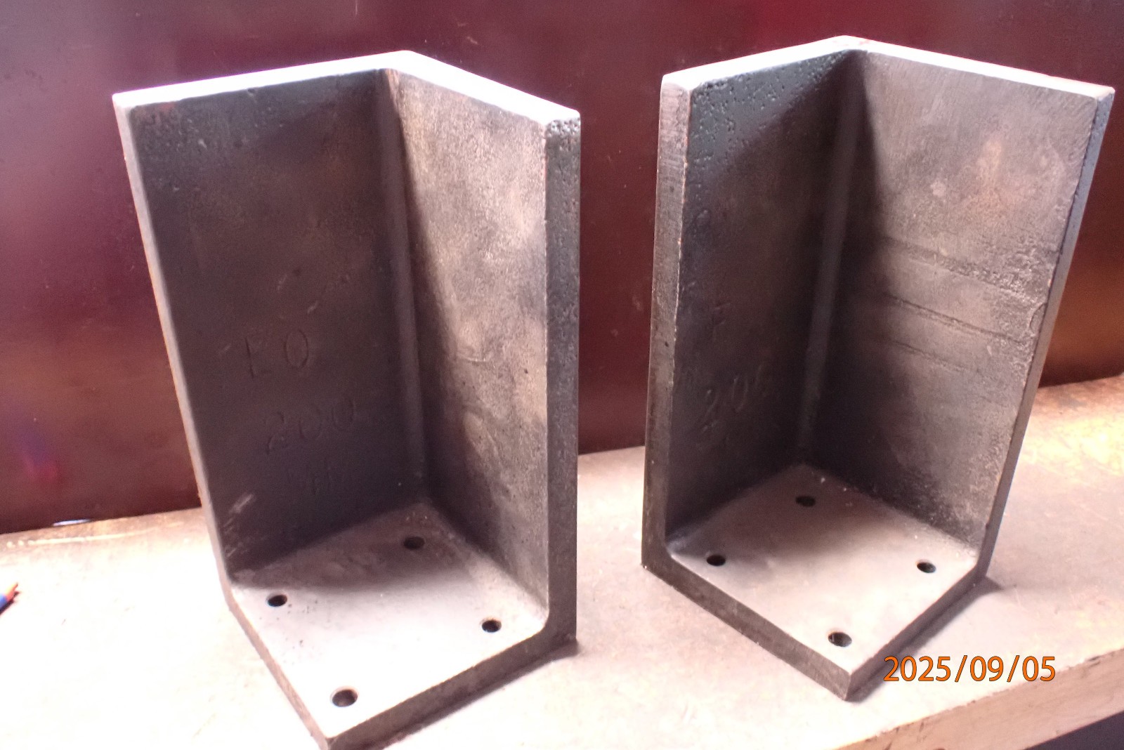 LOT X5; CAST IRON EQ BASE CORNER ANGLE PLATES MACHINIST JIG FIXTURE CMM TOOLING