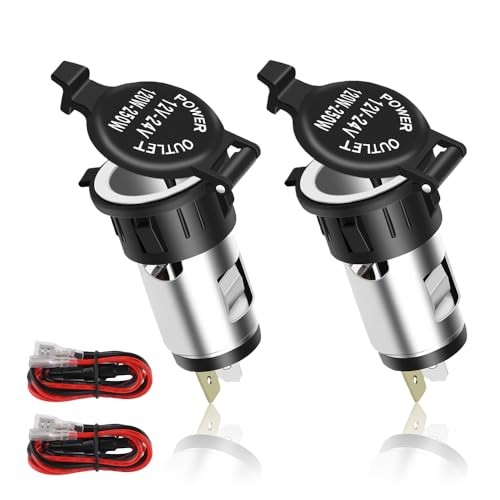 12V Cigarette Lighter Socket - Car Cigarette Lighter Socket with Extension 2PCS