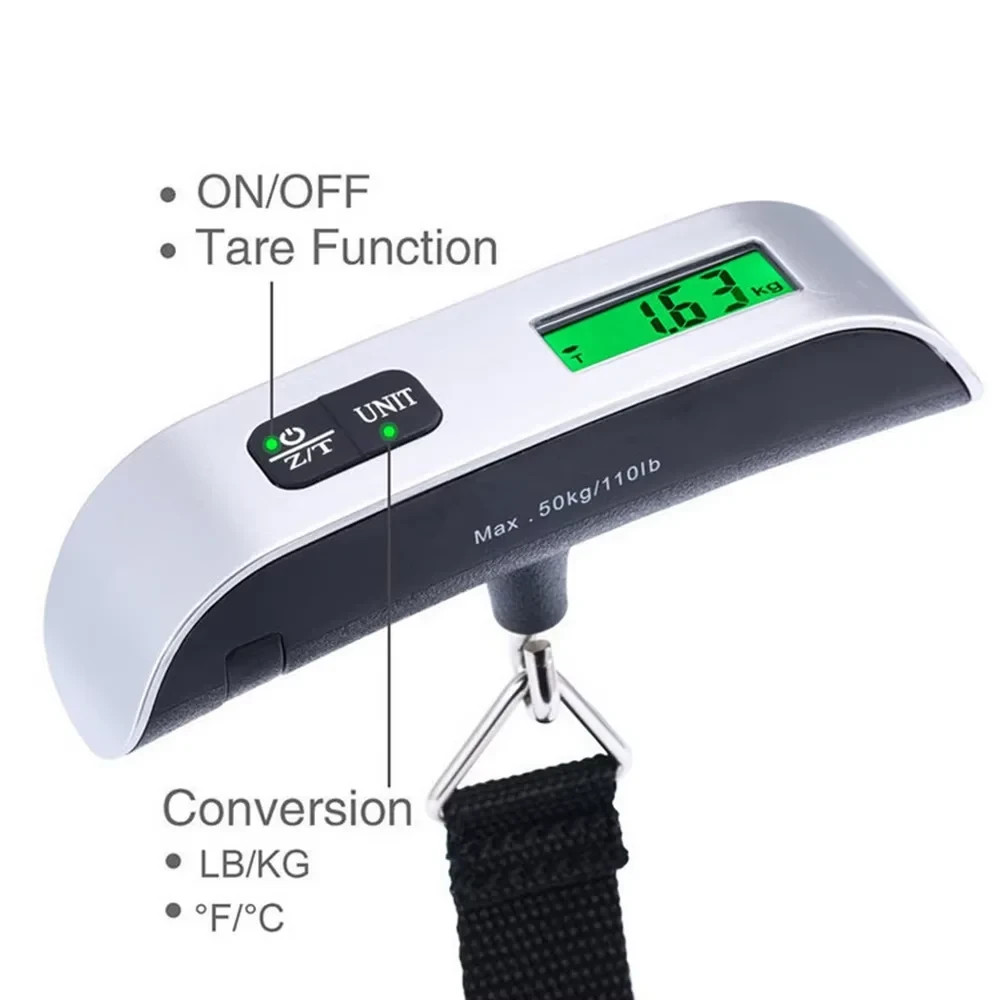 Digital Suspended Scale Dynamometer 50 kg Professional Spring Hook Weighing