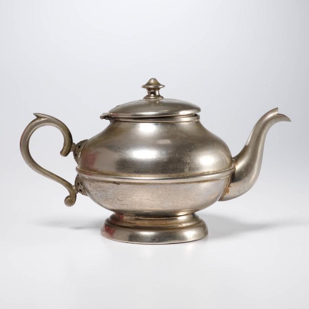 Antique 19th Century Victorian Era Silverplate Teapot 5"h