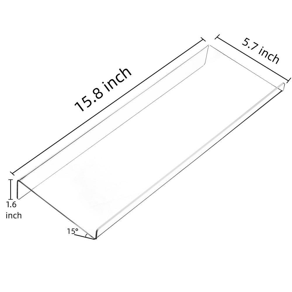 2-Pack Acrylic Keyboard Stands Tilted Ergonomic Riser for Easy Typing