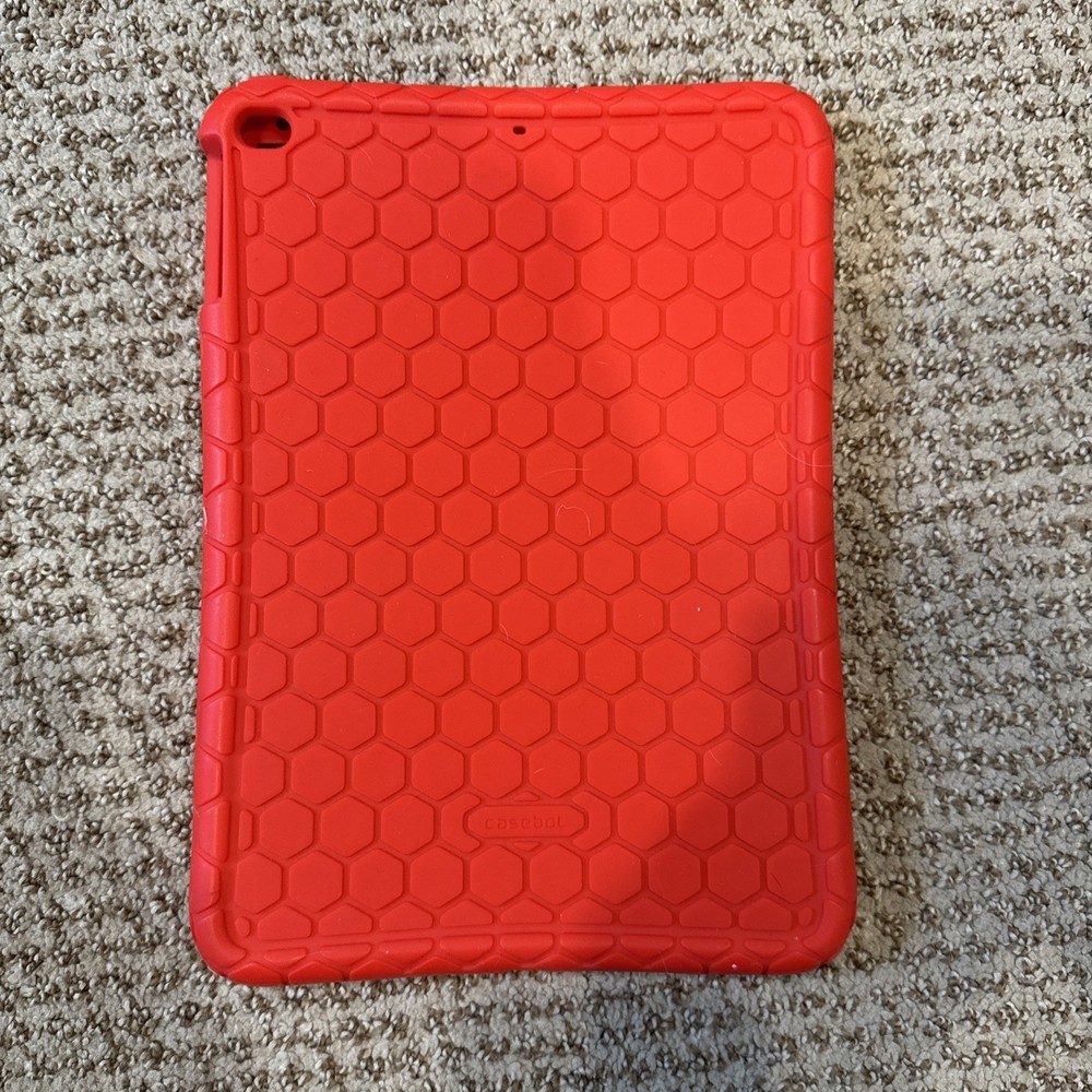 Casebot iPad 5th Generation Red Silicone Protector Case, Holds 6” X 9”