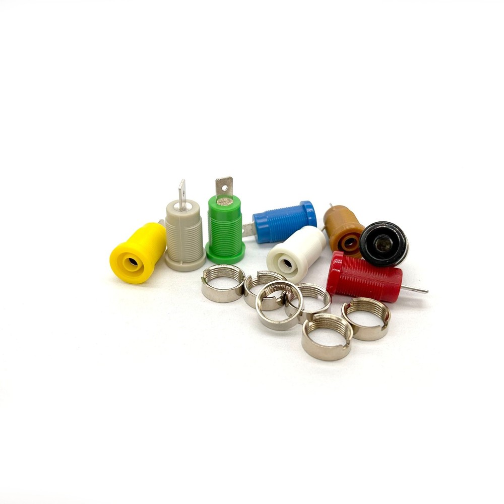 16PCS 32A Copper 4mm Binding Post Banana Socket Panel Mount Test Probe 8 Color