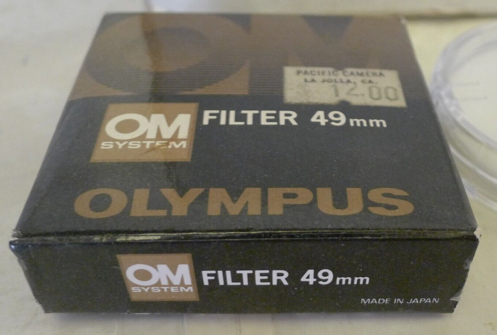Olympus OM System 49mm Filter Skylight 1A Original Box & Case - NO FILTER
