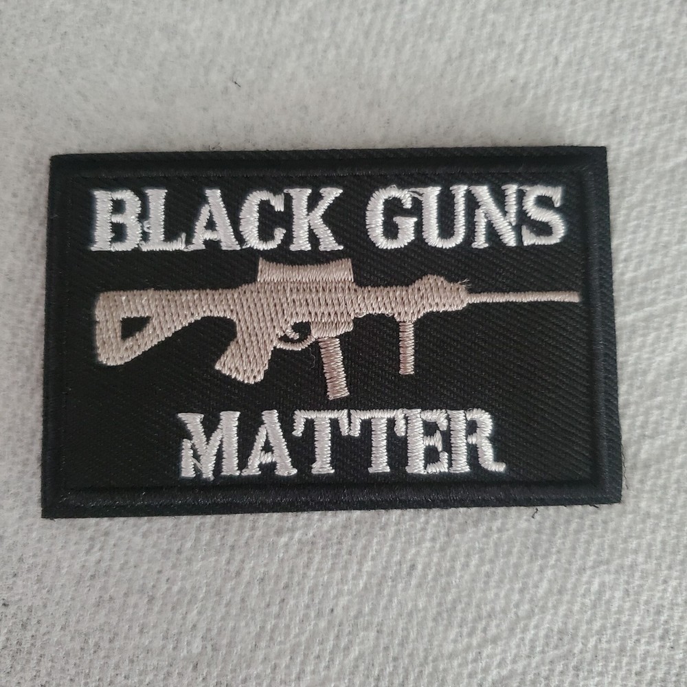 BLACK GUNS MATTER Sarcastic Tactical Morale Patches Hook and Loop 2nd Amendment