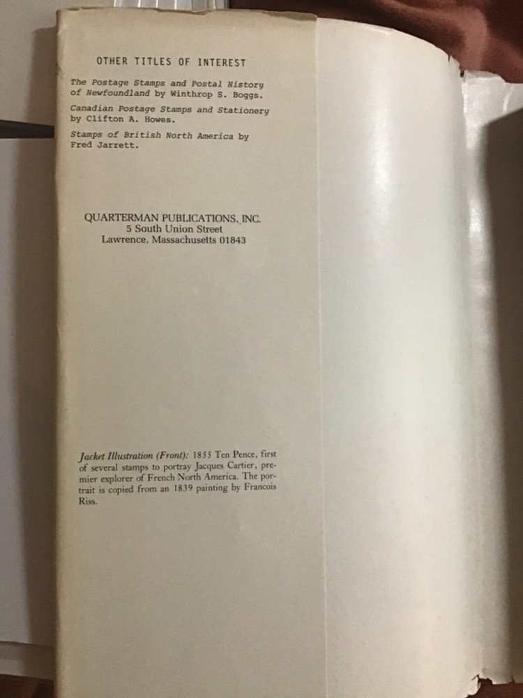 Postage Stamps and Postal History of Canada W. Boggs Hardcover Reference (1975)