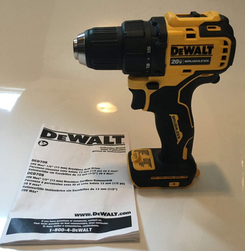 DEWALT DCD708B ATOMIC 20V MAX Brushless Cordless 1/2" Drill/Driver - Tool Only