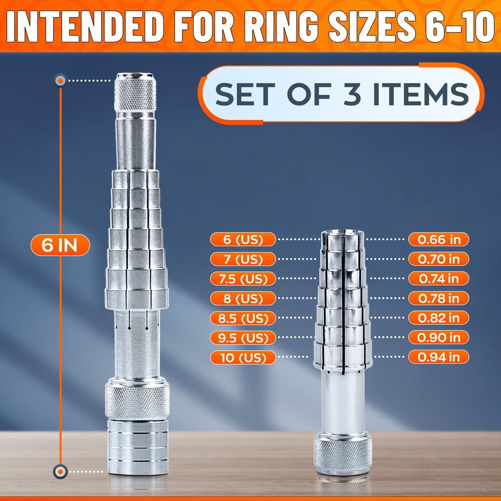 Ring Stretcher Tool Kit for Sizes 6-10 – Expander Metallic