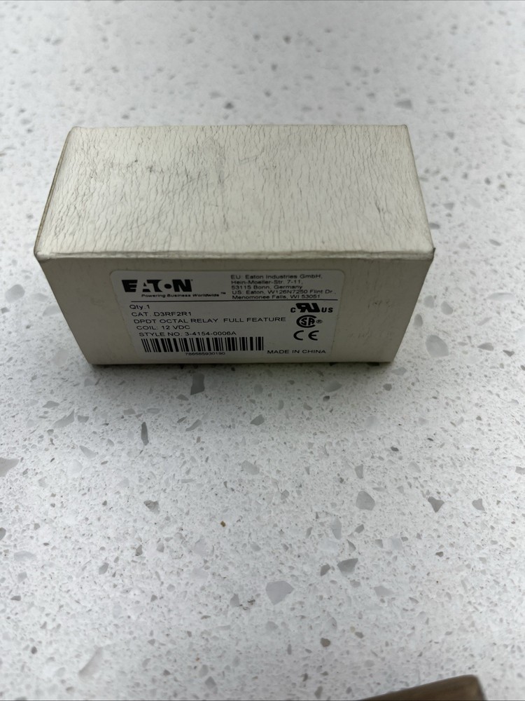 D3RF2R1 Eaton DPDT Octal Relay Full Feature
