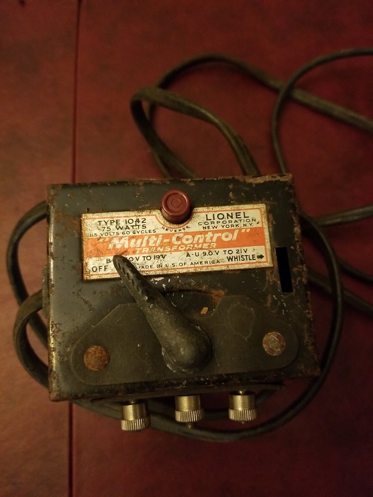 Lionel Type 1042 Multi Control Transformer 75 Watts.  Untested