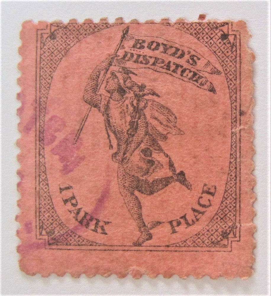 US Local Boyd's City Dispatch 20L53 Vertically Laid Paper used Oval Cancel