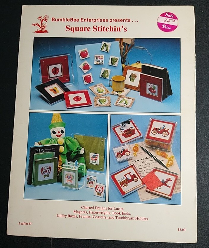 SQUARE STITCHIN'S -  Counted Cross Stitch Patterns Bumble Bee Enterprises