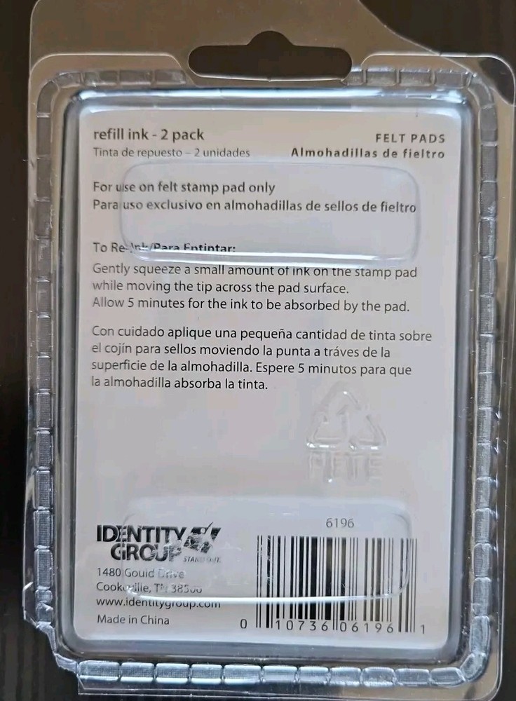 Stamp Ever Ink Refil 2 Pack NEW SEALED