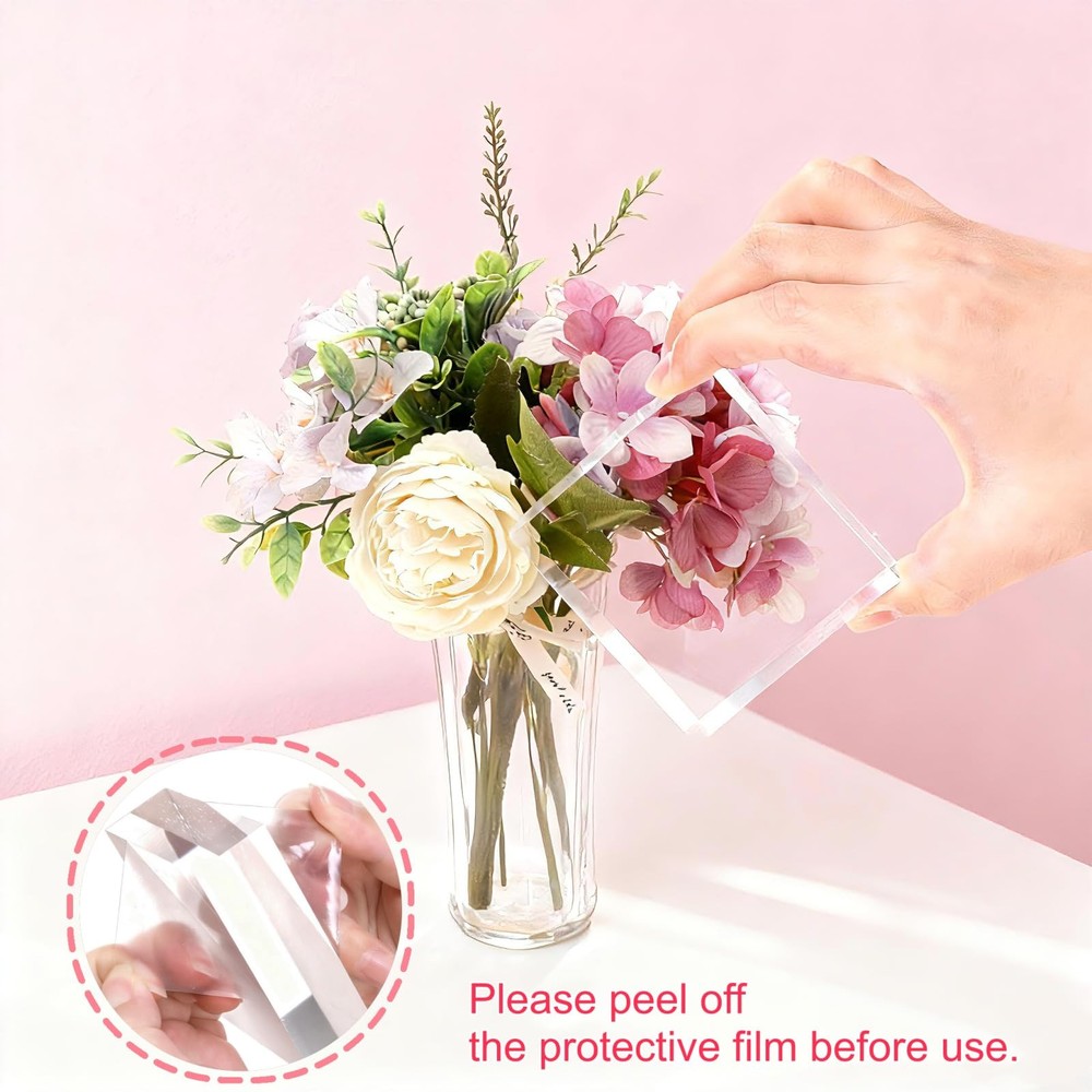 Acrylic Display Blocks - 6 Clear Cube Risers for Jewelry, Perfume, Props