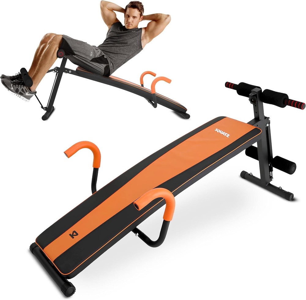 Adjustable Decline Sit-Up Bench Abs W/ Handrail Five Level Abdominal Bench Core