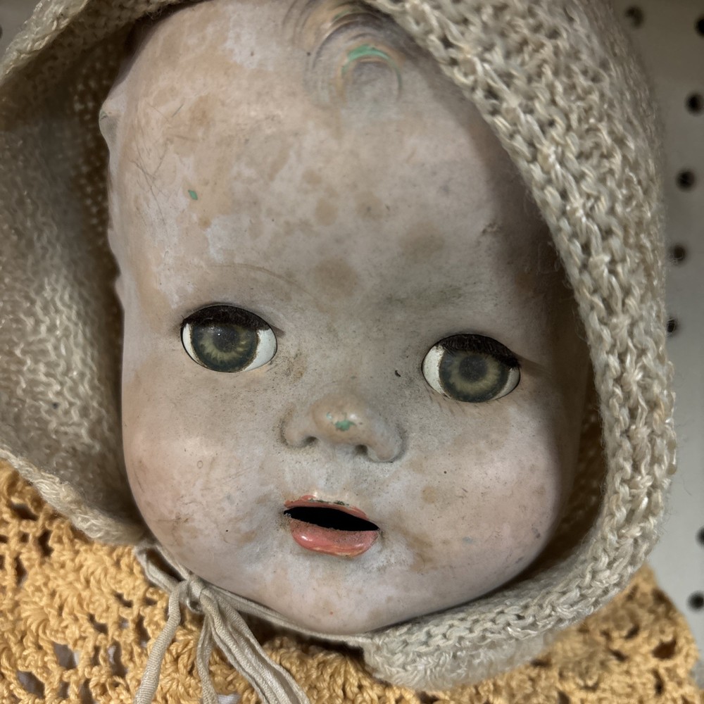 Composition Doll Haunted Entity "Roe” DEMONIC Handle With Caution! 1930s VTG