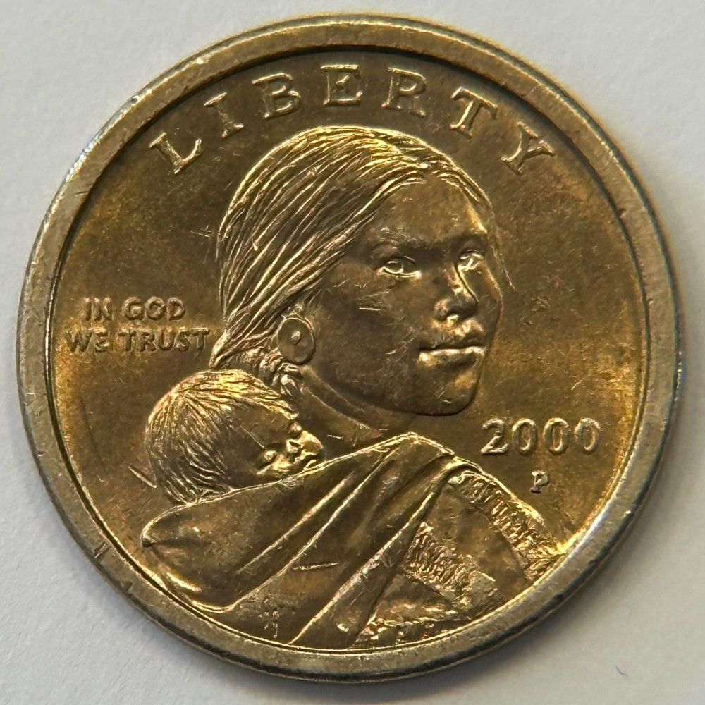 2000-P Sacagawea Dollar Wounded Eagle / Speared Eagle Variety. FS901 CIRCULATED!
