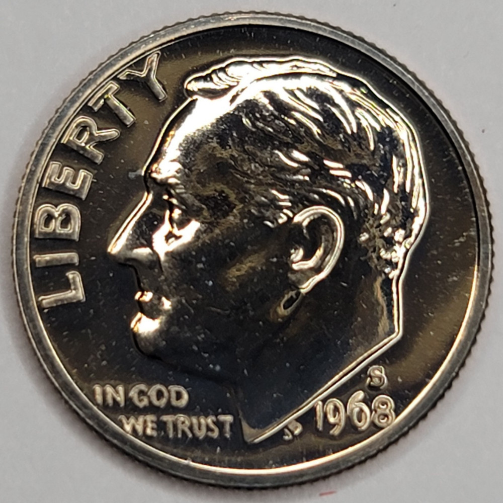 1968 S Gem Proof Roosevelt Dime