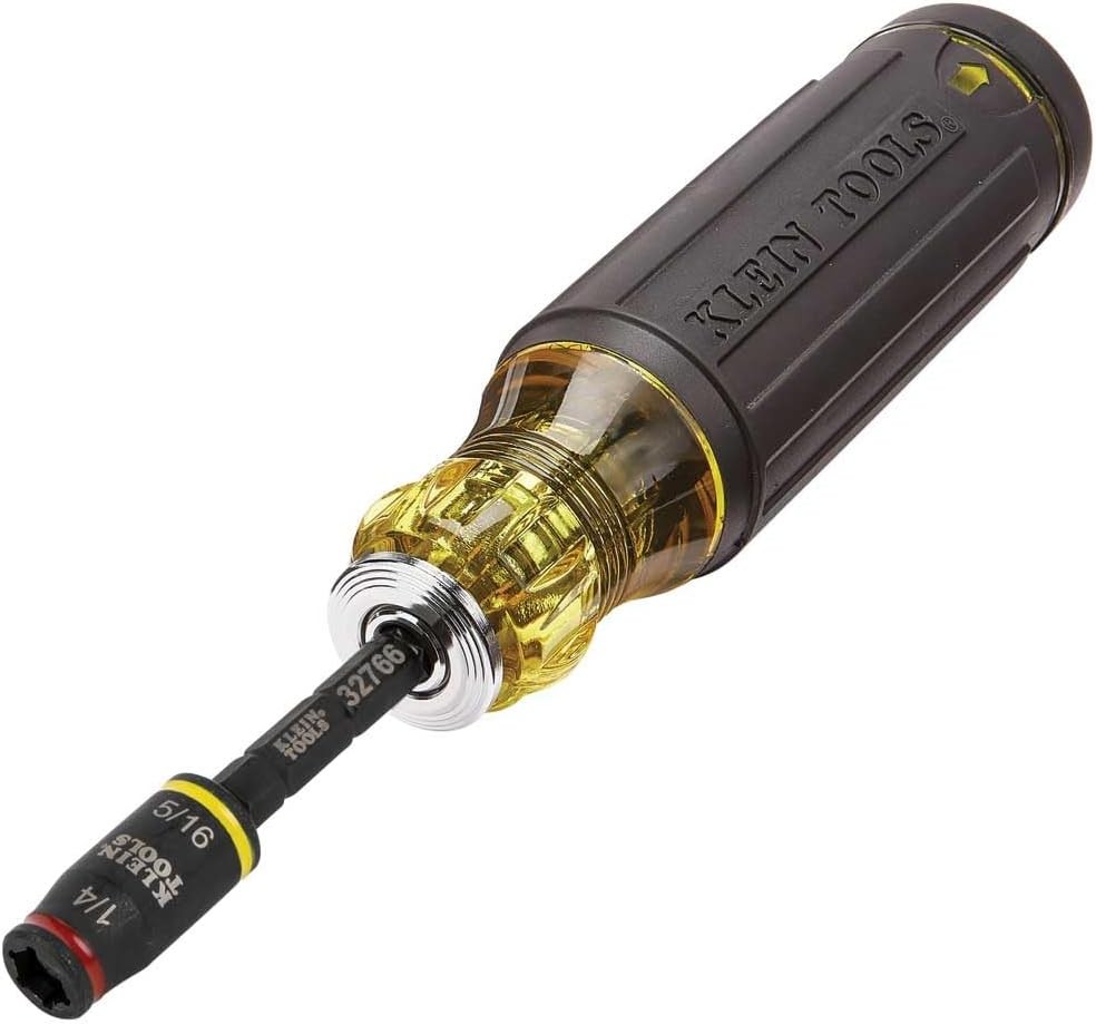 Klein Tools 32766 Impact Driver, 3-in-1 SAE Socket and Bit Silver