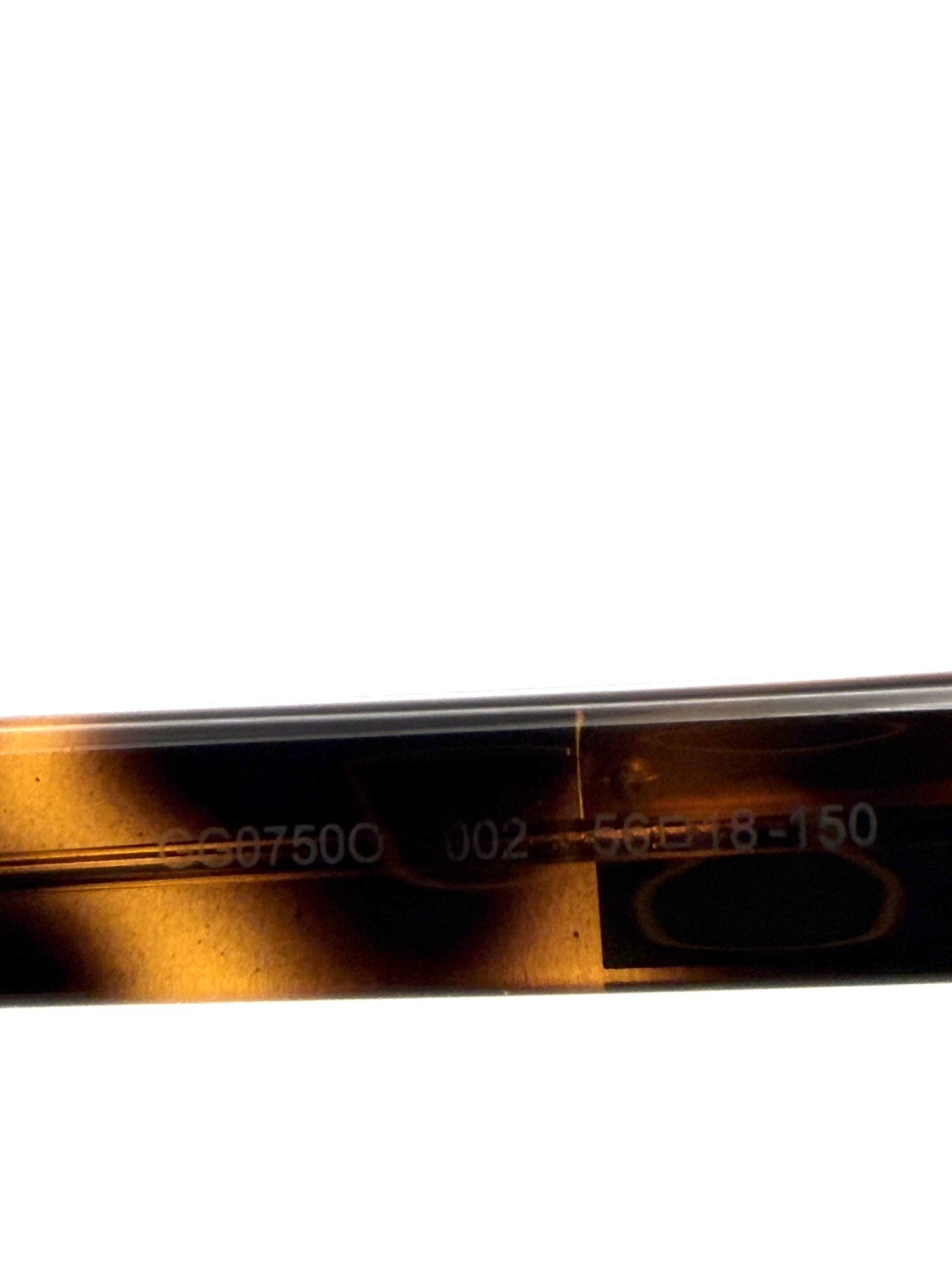 Gucci GU0750O 002 Black & Gold Eyeglasses frame Tortoise Temples 56mm New