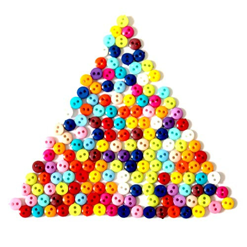 Tiny Button,500pcs Micro Button 6mm Resin Button for Dolls Clothing Sewing