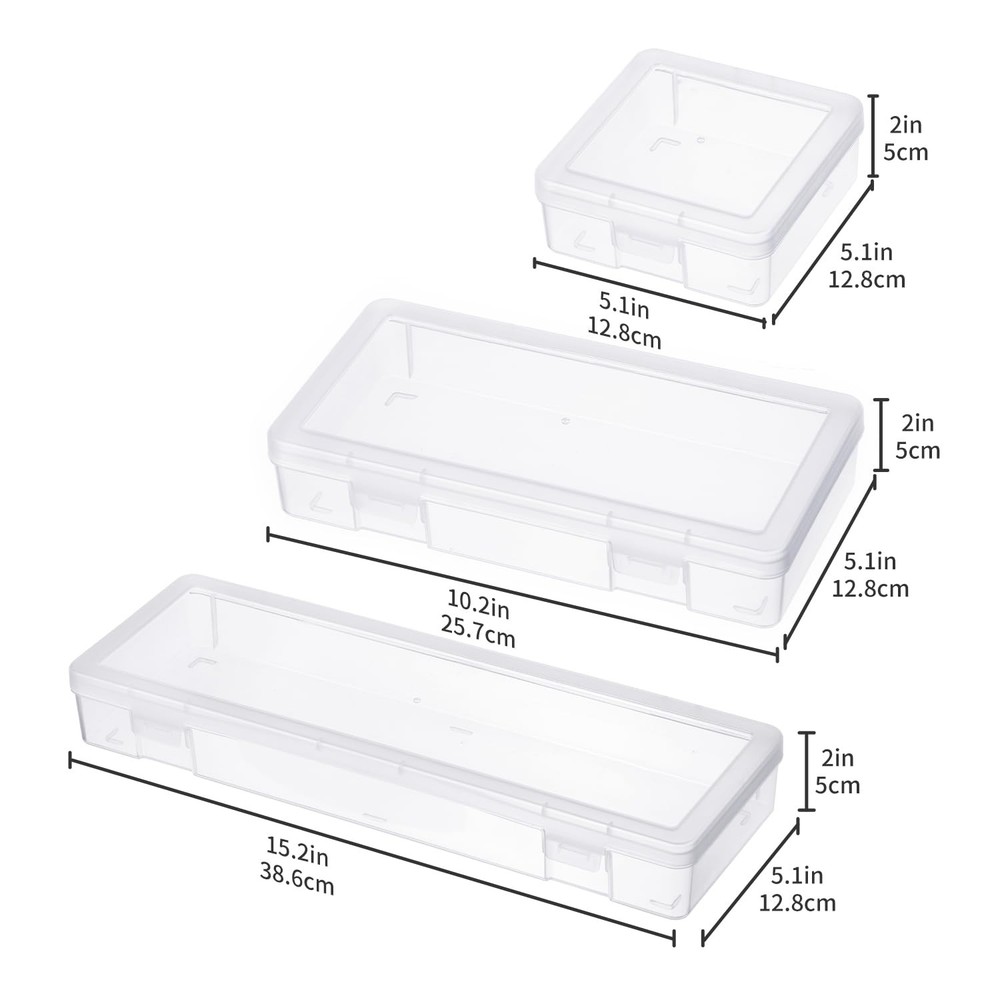 novelinks Stackable Small, Medium, Large, 3 Small + 3 Medium + 3 Large -Clear