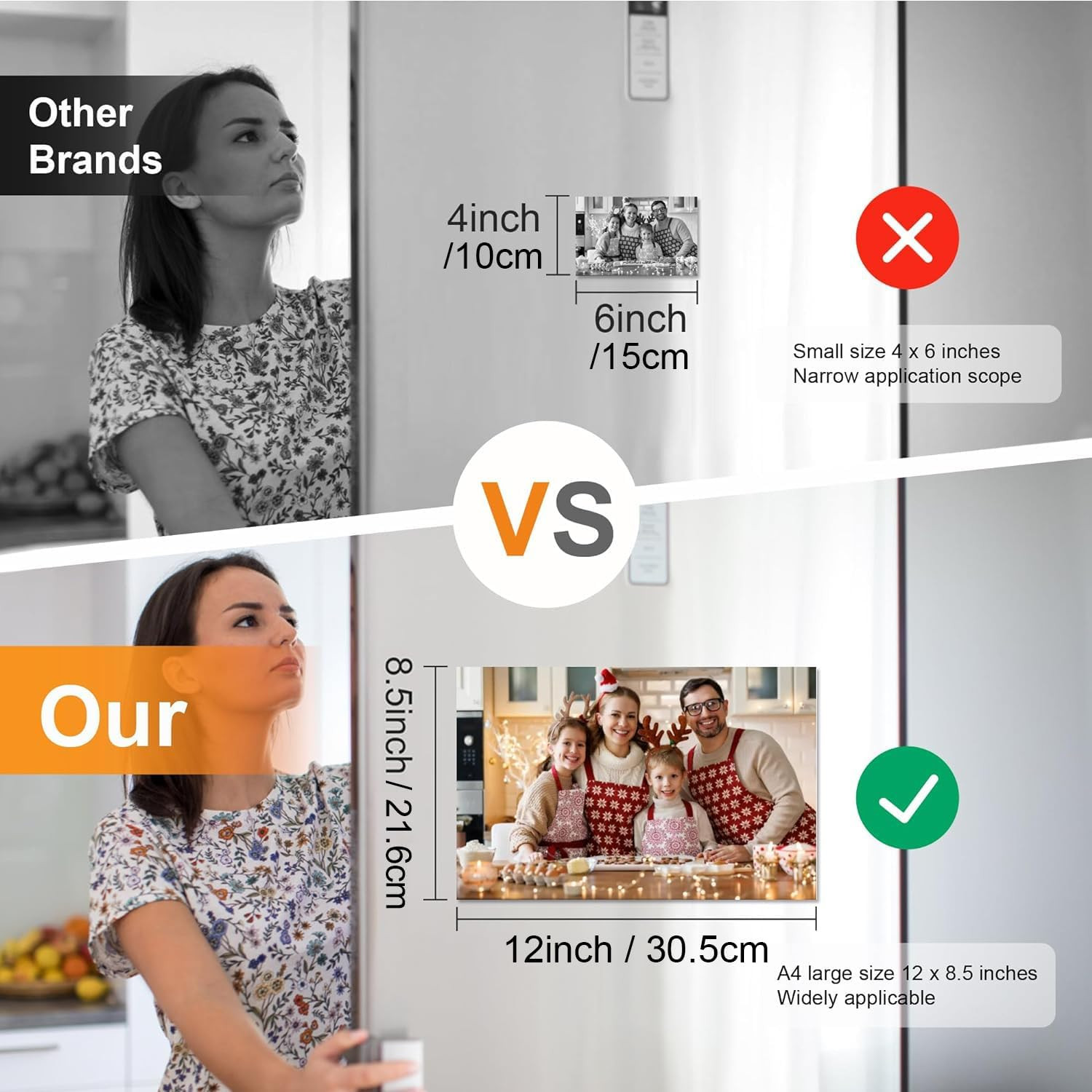 Magnetic Sheets with Adhesive Backing - Easy to Cut Magnet Sheet for Photos, Sti