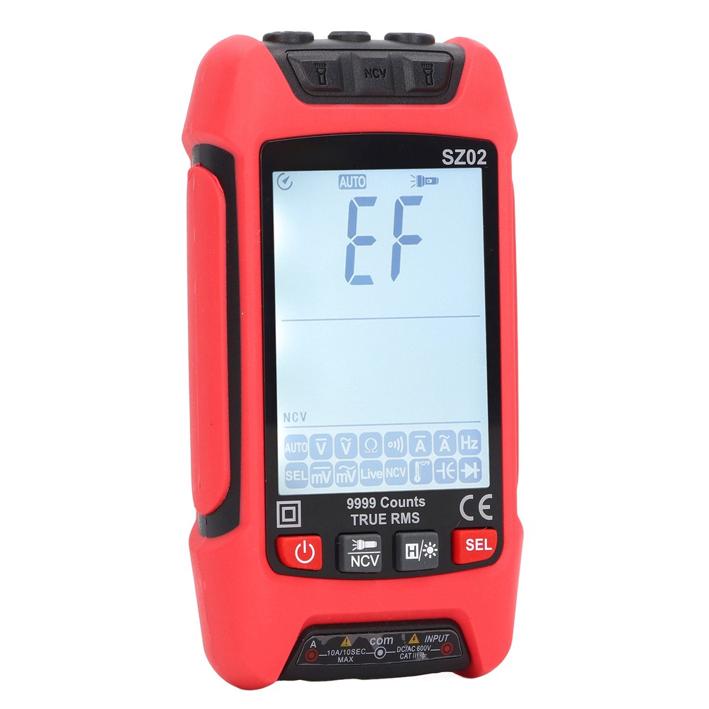 Digital Multimeter Anti Burning Automatic LCD Backlit NCV Volt Amp Meter FEI
