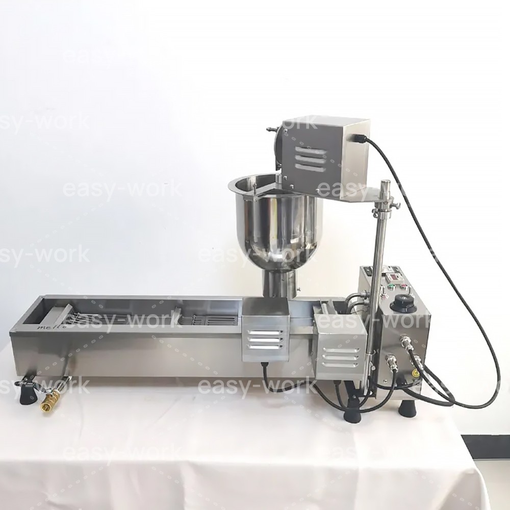 Automatic Donut Making Machine Doughnut Maker Frying Machine With 3 Sets Mold