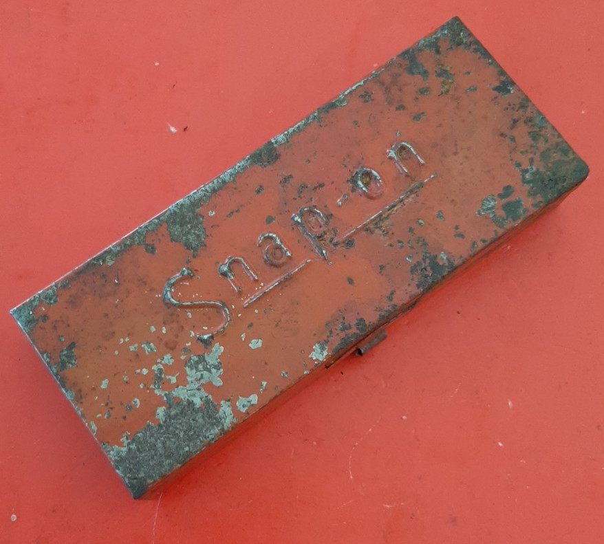 Vintage Snap-On Tools USA Socket Wrench Box Metal 6”x 2.5” Steel Case Only