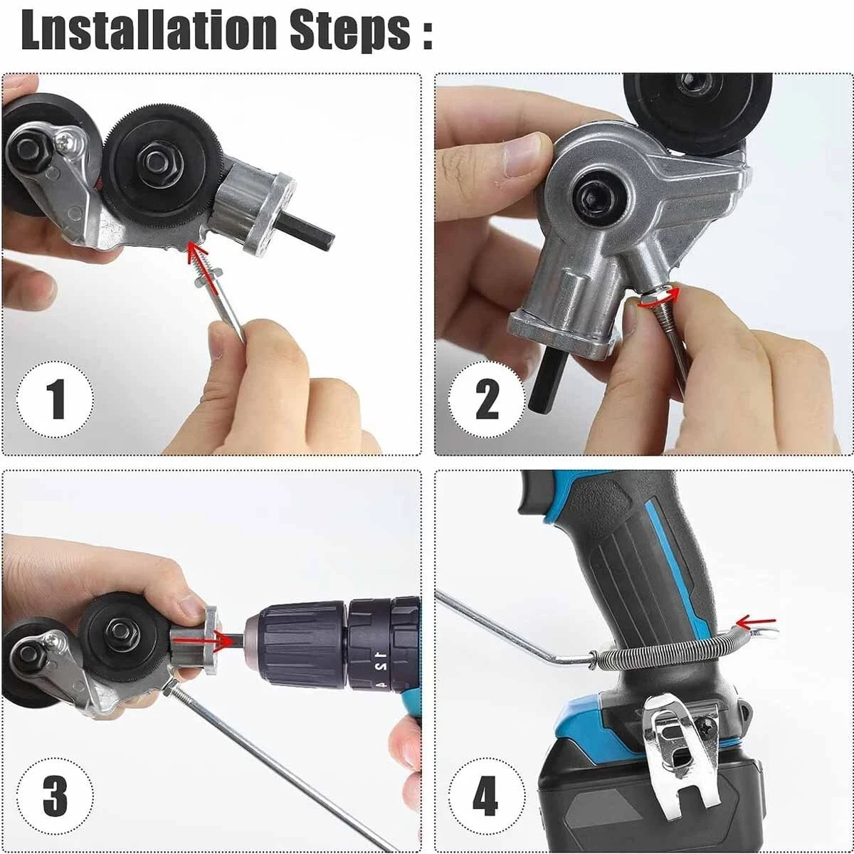 Electric Drill Shears Plate Cutter Attachment Metal Sheet Cutter Nibbler Saw .